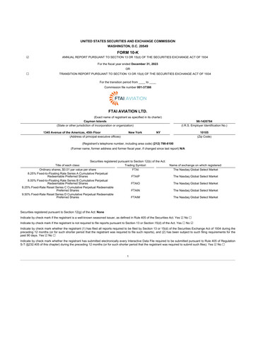 Thumbnail FTAI Aviation 10-K Annual Report 2023