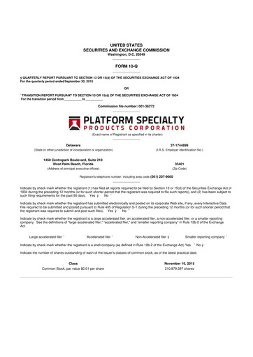 Thumbnail Element Solutions 10-Q Quarterly Report FY2015 