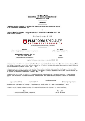 Thumbnail Element Solutions 10-Q Quarterly Report FY2016 