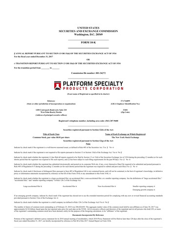 Thumbnail Element Solutions 10-K Annual Report 2017