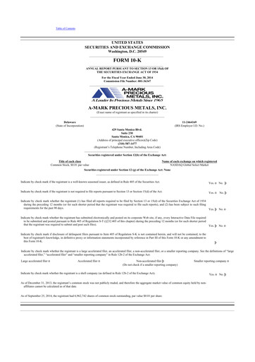 Thumbnail A-Mark Precious Metals 10-K Annual Report 2014