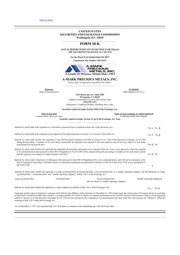 Thumbnail A-Mark Precious Metals 10-K Annual Report 2017