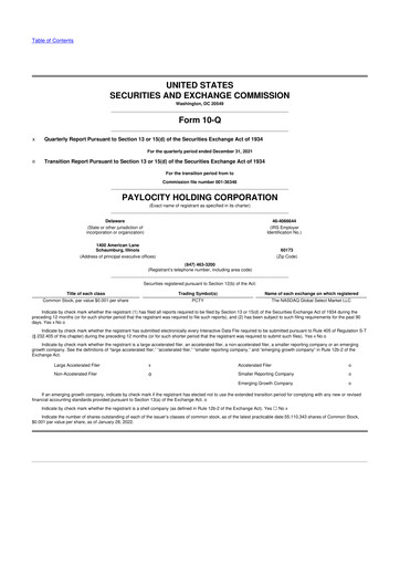 Thumbnail Paylocity 10-Q Quarterly Report FY2022 