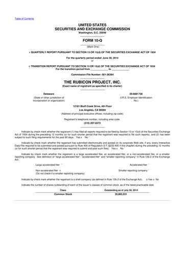 Miniature Magnite 10-Q Rapport trimestriel 2014 