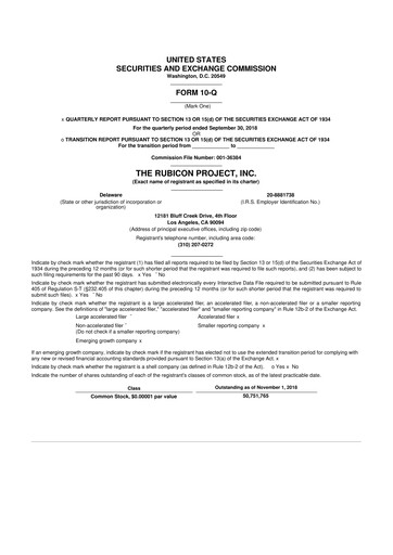 Miniature Magnite 10-Q Rapport trimestriel 2018 