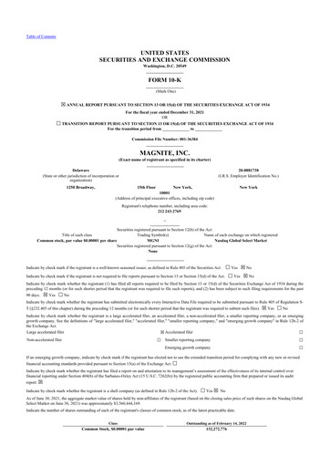 Thumbnail Magnite 10-K Annual Report 2021