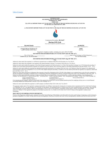 Thumbnail Dorian LPG
 10-K Annual Report 2018