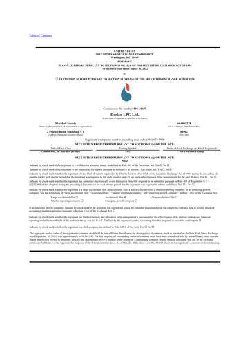 Thumbnail Dorian LPG
 10-K Annual Report 2022