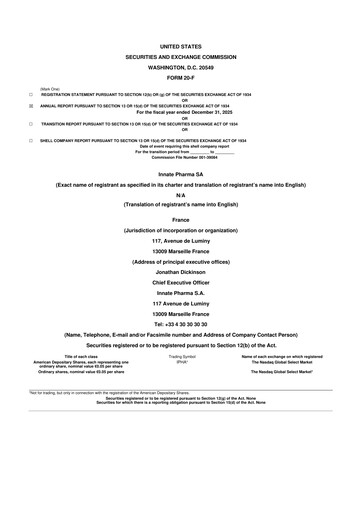 Vorschaubild Innate Pharma
 20-F Jahresbericht 2025