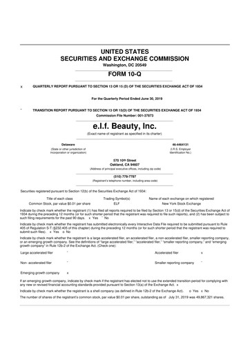 Thumbnail e.l.f. Beauty 10-Q Quarterly Report FY 