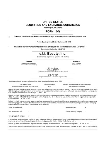 Thumbnail e.l.f. Beauty 10-Q Quarterly Report FY 