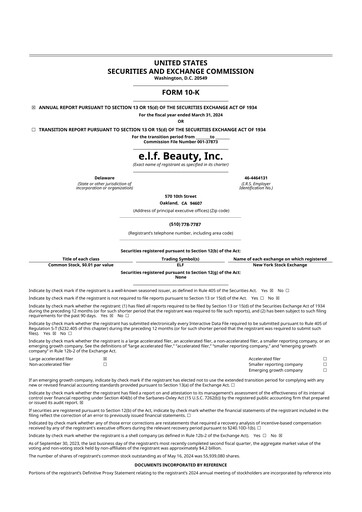 Miniature e.l.f. Beauty 10-K Rapport annuel 2024