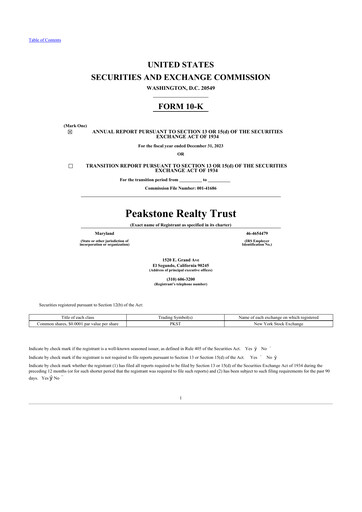 Thumbnail Peakstone Realty Trust 10-K Annual Report 2023
