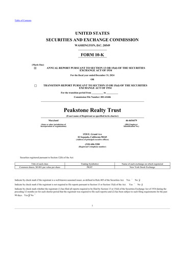 Thumbnail Peakstone Realty Trust 10-K Annual Report 2024