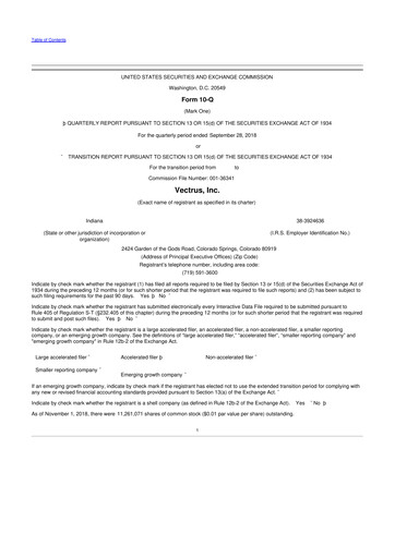 Thumbnail V2X 10-Q Quarterly Report FY2018 