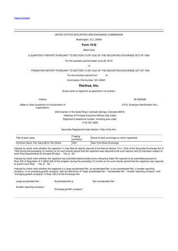 Thumbnail V2X 10-Q Quarterly Report FY2019 