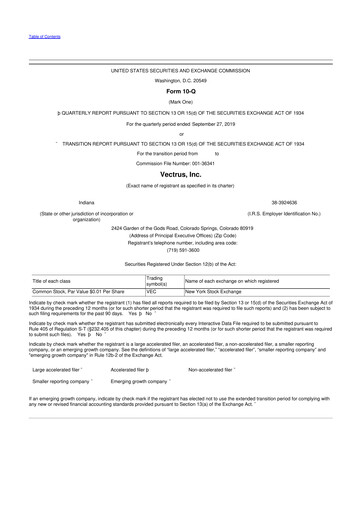 Thumbnail V2X 10-Q Quarterly Report FY2019 