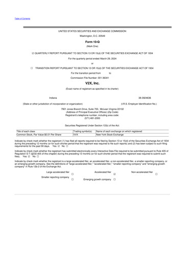 Thumbnail V2X 10-Q Quarterly Report FY2024 