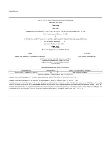 Thumbnail V2X 10-K Annual Report 2025