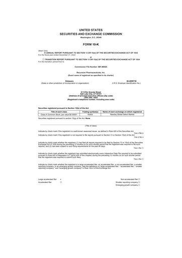 Thumbnail Recursion Pharmaceuticals 10-K Annual Report 2022