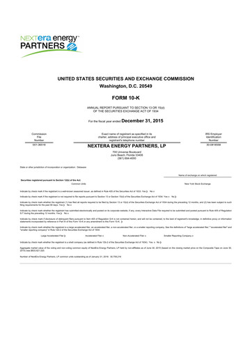 Vorschaubild XPLR Infrastructure 10-K Jahresbericht 2015