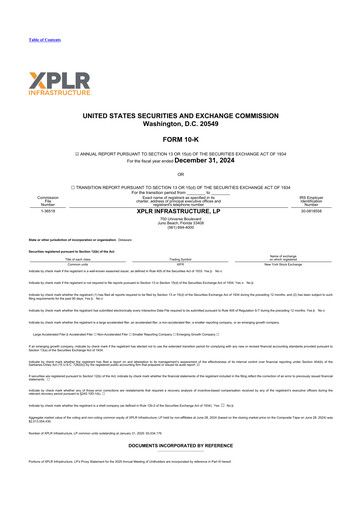 Vorschaubild XPLR Infrastructure 10-K Jahresbericht 2024