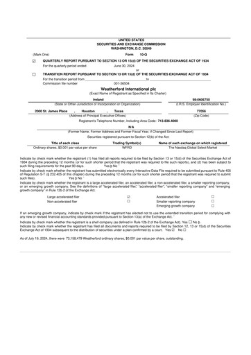 Thumbnail Weatherford International 10-Q Quarterly Report FY2024 