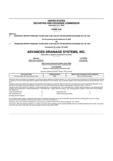 Thumbnail Advanced Drainage Systems
 10-Q Quarterly Report FY2023 