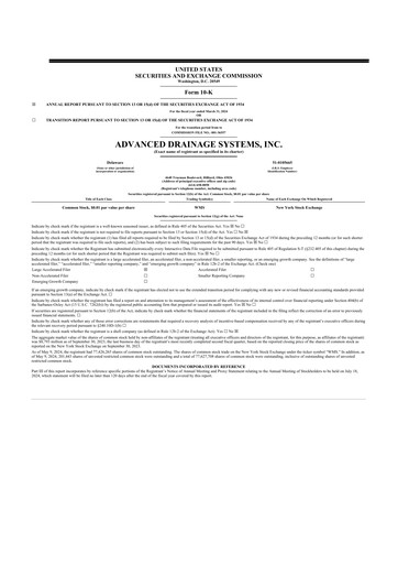 Vorschaubild Advanced Drainage Systems
 10-K Jahresbericht 2024