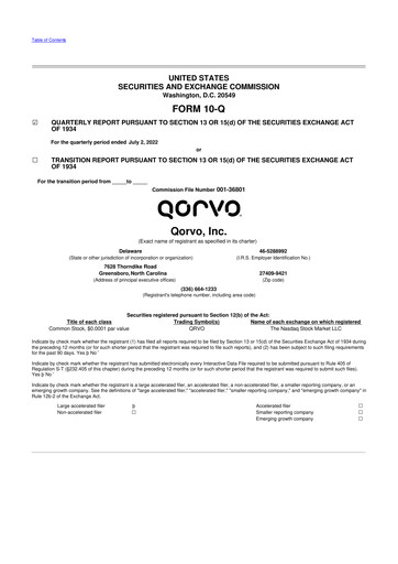 Thumbnail Qorvo
 10-Q Quarterly Report FY2023 
