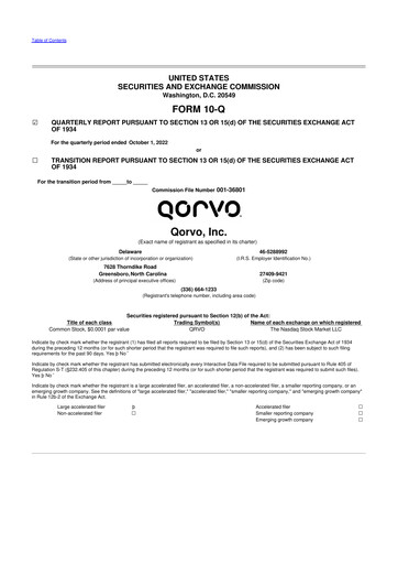 Thumbnail Qorvo
 10-Q Quarterly Report FY2023 