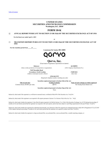 Thumbnail Qorvo
 10-K Annual Report 2023