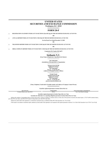 Thumbnail Stellantis 20-F Annual Report 2020