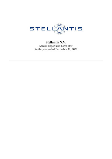 Thumbnail Stellantis 20-F Annual Report 2022