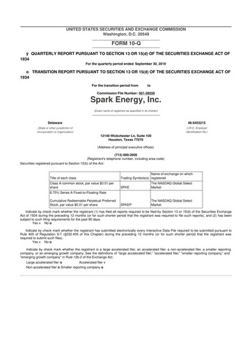 Miniature Via Renewables 10-Q Rapport trimestriel 2019 