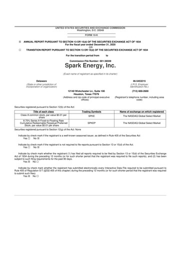 Miniature Via Renewables 10-K Rapport annuel 2020