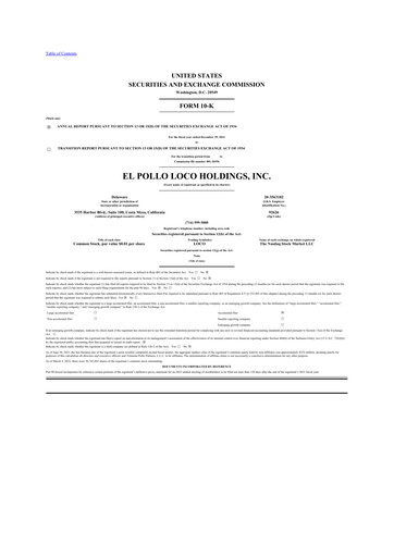 Miniature El Pollo Loco
 10-K Rapport annuel 2021