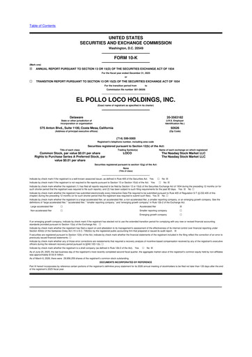 Vorschaubild El Pollo Loco
 10-K Jahresbericht 2025