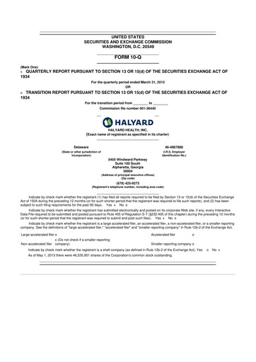 Thumbnail Avanos Medical
 10-Q Quarterly Report FY2015 
