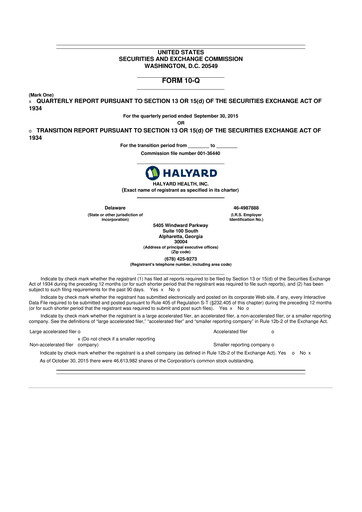 Thumbnail Avanos Medical
 10-Q Quarterly Report FY2015 