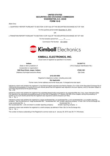 Thumbnail Kimball Electronics 10-Q Quarterly Report FY2015 