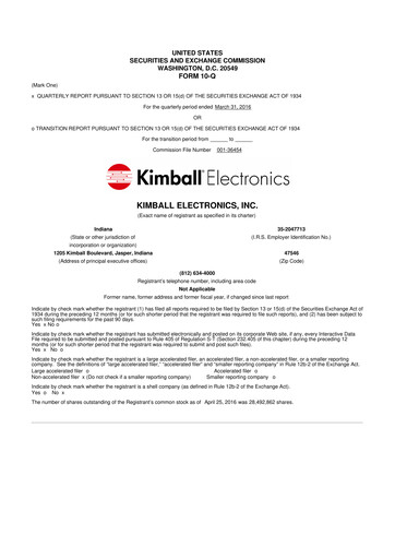 Thumbnail Kimball Electronics 10-Q Quarterly Report FY2016 