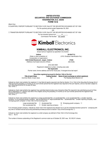 Thumbnail Kimball Electronics 10-Q Quarterly Report FY2022 