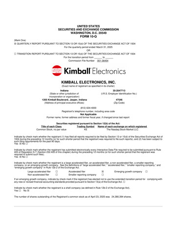 Thumbnail Kimball Electronics 10-Q Quarterly Report FY2025 