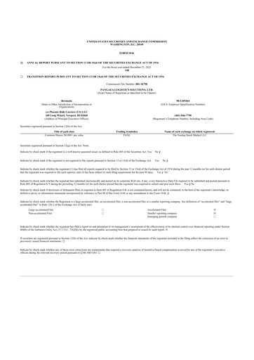 Thumbnail Pangaea Logistics Solutions 10-K Annual Report 2023