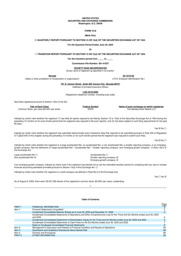 Thumbnail Society Pass 10-Q Quarterly Report FY2023 