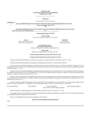 Thumbnail LiveOne 10-K Annual Report 2014