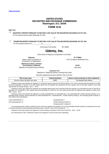 Thumbnail Udemy 10-Q Quarterly Report FY 