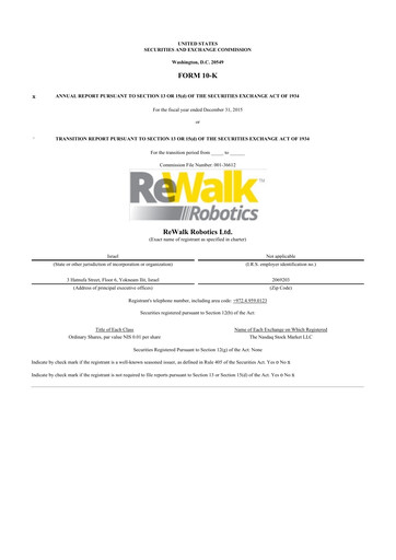 Thumbnail Lifeward 10-K Annual Report 2015