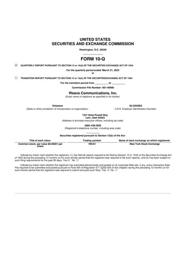 Thumbnail Weave Communications 10-Q Quarterly Report FY2023 